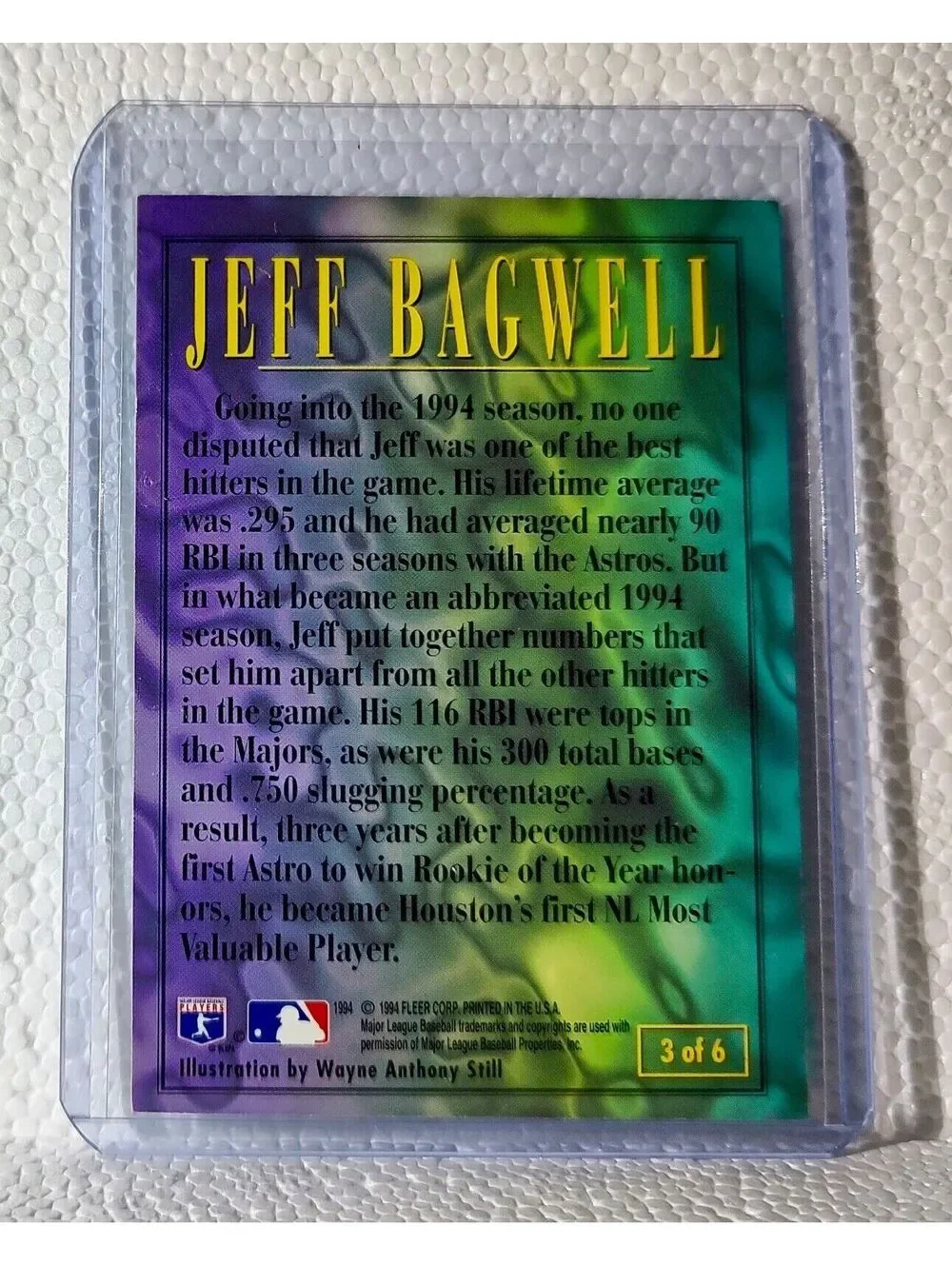 Jeff Bagwell 1995 Fleer MLB #3 Baseball Card Houston Astros